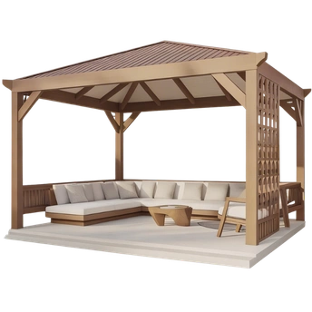 Alumawood gazebo style patio enclosure installation by Patio Chic LA in Los Angeles