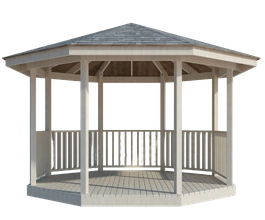 White outdoor gazebo style patio structure design by Patio Chic LA in Los Angeles