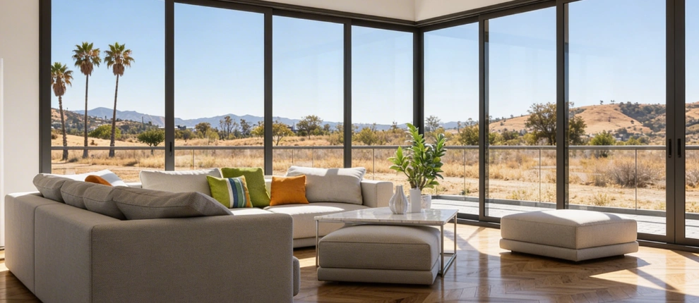 Luxury sunroom design with scenic views in Los Angeles by Patio Chic LA